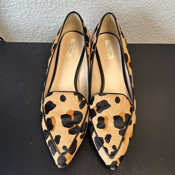 Cole Haan Shoes - Cole Haan Brie Calf Hair Leopard Print Skimmers Flats Loafers‎ 8